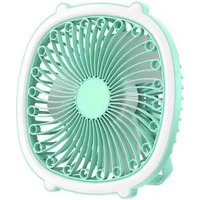 Kühles Licht & Schatten] Tragbarer, mintgrüner Mini-LED-Ventilator zum Einstecken ▏ Leise Akkulaufzeit · Umgebungslicht in der Nacht · Kühles von SJQKA