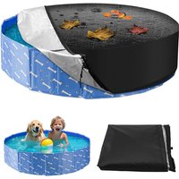 Runde Poolabdeckung, Hundepoolabdeckung, runde Poolabdeckung mit Kordelzug, Poolschutzabdeckung, faltbar, wasserdicht und staubdicht (160 x 30 cm) Runde Poolabdeckung, Hundepoolabdeckung, runde Poolabdeckung mit Kordelzug, Poolschutzabdeckung, faltbar, wasserdicht und staubdicht (160 x 30 cm) von SJQKA