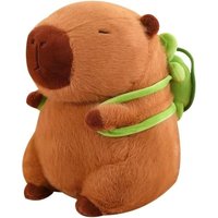 Kuscheltier Capybara - niedliches Capybara-Stofftier mit abnehmbarem Schildkrötenrucksack - weiches und flauschiges Kissen - einzigartiges von SJQKA