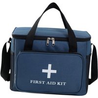 Leerer Erste-Hilfe-Kasten, großes Fassungsvermögen, leicht, mehrere Fächer, ideal für Outdoor- und Bootsaktivitäten, blau von SJQKA