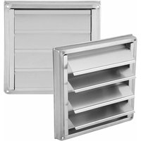 Lüftungsgitter – Quadratische Edelstahl-Außenlüftungsgitter mit abnehmbaren Lamellen für Wäschetrockner, Klimaanlagen, Badezimmer, Küchen Lüftungsgitter – Quadratische Edelstahl-Außenlüftungsgitter mit abnehmbaren Lamellen für Wäschetrockner, Klimaanlagen, Badezimmer, Küchen von SJQKA