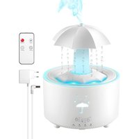 Luftbefeuchter mit Regenlicht für Schlafzimmer, 300-ml-Diffusor für ätherische Öle, mit 7-farbigen LED-Leuchten, Luftbefeuchterlampe für Zuhause und von SJQKA