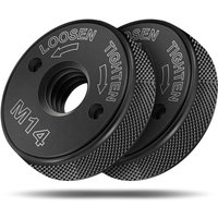 M14 Schnellspannmutter für Winkelschleifer, einschließlich AEG, Black & Decker, Dewalt, Flex, Hitachi, Metabo und Makita (2 Kontermuttern), schwarz von SJQKA