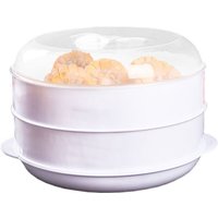 Mikrowellen-Dampfgarer, Dampfgarer mit Deckel – Hitzebeständige Warmhalteschale für Studentenwohnheime, Unternehmen, Hotels, Apartments, Restaurants von SJQKA