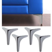 Möbel- und Sofabeine Modell Meta – 4er-Set Metallbeine – Elegante Designbeine für Sessel und Schränke – Chromfarbe – Höhe 130 mm Möbel- und Sofabeine Modell Meta – 4er-Set Metallbeine – Elegante Designbeine für Sessel und Schränke – Chromfarbe – Höhe 130 mm von SJQKA