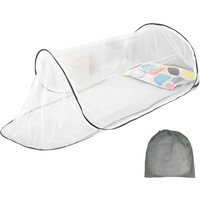Moskitonetz Bett Pop Up, Tragbares Moskitonetz Reise Pop Up, Moskitonetz Einzelbett Faltbar, Einfach Aufzustellen, Faltbares Reisezelt, Schlafzimmer von SJQKA