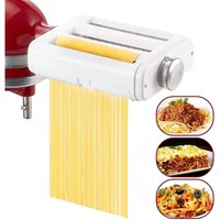 Nudelmaschinen-Aufsatz für KitchenAid-Standmixer, 3-in-1-Set inklusive Nudelroller, Spaghettischneider und Fettuccine-Schneider von SJQKA