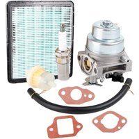 Pindex GCV160 Rasenmäher-Vergaser mit Luftfilter und Zündkerze, passend für GCV160-Motor HRB216 HRR216 HRS216 HRT216 HRZ216 von SJQKA