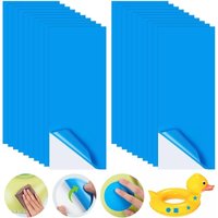 Sjqka - Pool-Reparaturflicken, 20er-Pack selbstklebende Pool-Reparaturflicken, 10 x 25 cm PVC-Flicken-Reparaturset, Pool-Reparaturflicken für die von SJQKA