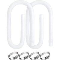 Sjqka - Poolschlauch, 2-teilig, Ersatz für Intex 330, 530 und 1000 gph Poolpumpe, 150 cm Schlauch für Aufstellpools. Sjqka - Poolschlauch, 2-teilig, Ersatz für Intex 330, 530 und 1000 gph Poolpumpe, 150 cm Schlauch für Aufstellpools. von SJQKA