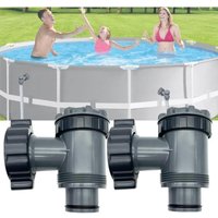 Poolzubehör, Ersatz-Kolbenventil Pool-Absperrventil Kolben-Poolfilterpumpe, Pool-Kolbenventil Kolbenventilverbinder (2 Stück) für Hnemix INT-EX von SJQKA