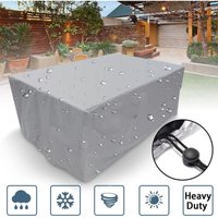 Rechteckige Schutzhülle für Gartenmöbel, Polyester, wasserdicht, staubdicht, UV-beständig, für Gartenstuhl oder Tisch (Maße: 123 x 123 x 74 cm) von MIMIY