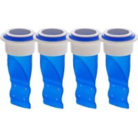 Rückschlagventil, verstellbarer Silikon-Spülbeckensiphon, geeignet für Badezimmer- und Küchenabflussrohre (blau 4) von SJQKA