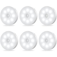 Schrankleuchten mit Bewegungsmelder – wiederaufladbar, selbstklebend, Sensor, LED-Nachtlichter mit konstanter Helligkeit, 6er-Pack Schrankleuchten mit Bewegungsmelder – wiederaufladbar, selbstklebend, Sensor, LED-Nachtlichter mit konstanter Helligkeit, 6er-Pack von SJQKA