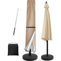 Schutzhülle für Sonnenschirme im Freien, Schutzhülle aus Oxford-Gewebe, wasserdichte Schutzhülle, UV-beständig, große Schutzhülle mit Stange (57 x 30 Schutzhülle für Sonnenschirme im Freien, Schutzhülle aus Oxford-Gewebe, wasserdichte Schutzhülle, UV-beständig, große Schutzhülle mit Stange (57 x 30 von SJQKA