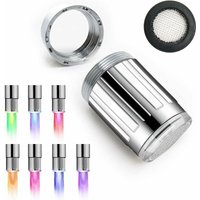 Sjqka - Set mit 2 bunten LED-Wasserhähnen, LED-Wasserhähnen, 7 Farben wechselnder Wasserhahn-LED-Licht-Wasserhahndüse von SJQKA