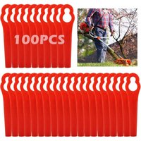100 Stück Kunststoff-Ersatzklingen für Rasenmäher – Kunststoffklingen für Garten, Rasen, Gartenarbeit, Rasenmäher-Zubehör von SJQKA