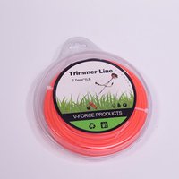 2,4 mm x 100 m Rasenmäher-Fangschnur, 2,4 mm verstärkte Trimmerschnur für Gartenarbeit und Unkrautjäten (2,4 mm x 100 m, rund, orange) von SJQKA