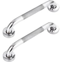 Sjqka - 2er-Pack rutschfeste Handläufe aus Edelstahl 304 mit Rändelung, rutschfeste Haltegriffe für Badewanne, Toilette, Badezimmer, Treppe von SJQKA