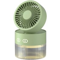 350 ml persönlicher Ventilator und kleiner Luftbefeuchter mit LED-Nachtlicht, 3-in-1 per usb wiederaufladbarer Luftbefeuchter und Tischventilator für von SJQKA