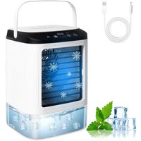 4-in-1 tragbare Klimaanlage, tragbarer Luftkühler, Mini-Klimaanlagenlüfter, 3 Geschwindigkeiten und 2 Nebel, 900 ml und 90°-Oszillation, leise von SJQKA