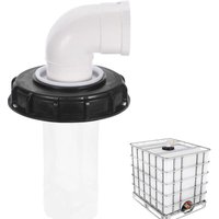 90° IBC-Tankdeckel mit waschbarem Nylonfilter für 1000 Liter IBC-Regenwassertank, IBC-Deckelfilter IBC-Tankzubehör, 165 mm Nylon-Regenwasserfilter von SJQKA