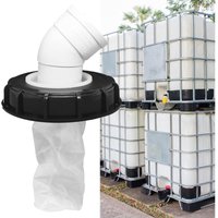 Sjqka - IBC-Deckelfilter, IBC-Tankzubehör, 165 mm Nylon-Filterabdeckung mit Netzfilter, Tonfass-Oberabdeckung für IBC-Regenwassertank/45 Grad von SJQKA