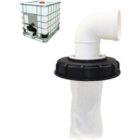 Sjqka - IBC-Deckelfilter, IBC-Tankzubehör, 165 mm Nylon-Filterabdeckung mit Netzfilter, Tonfass-Oberabdeckung für IBC-Regenwassertank/90 Grad von SJQKA