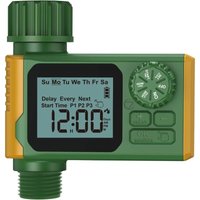 Sjqka - Programmierbarer Bewässerungstimer mit Regenverzögerung, manuelle und automatische Bewässerungssysteme, Gartenschlauch-Timer (für Schlauch, Sjqka - Programmierbarer Bewässerungstimer mit Regenverzögerung, manuelle und automatische Bewässerungssysteme, Gartenschlauch-Timer (für Schlauch, von SJQKA
