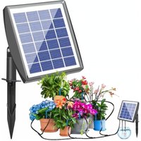 Solar-Bewässerungssystem, automatische Pflanzenbewässerungsausrüstung, 50-Zoll-Gartenbewässerungssystem, 6 Timer-Modi, geeignet für Gärten im Freien, von SJQKA