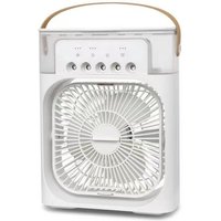 Sjqka - Tragbare Klimaanlage, 600 ml, Mini-Tragbare Klimaanlage, Mini-Ventilator, 3 Geschwindigkeiten, 3 Nebelmodi, 7 Nachtlichter, 2-8 Stunden Timer von SJQKA