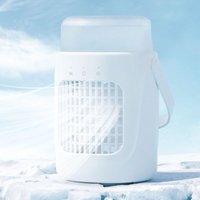 Tragbare Klimaanlage für den Innenbereich, tragbare persönliche Desktop-Klimaanlage Leises 3-Gang-Kühlsystem mit Beleuchtung für Schlafzimmer, von SJQKA