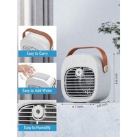 Tragbare Klimaanlage – wiederaufladbare Mini-Klimaanlage 4000 mAh mit 3 Geschwindigkeiten, 5–10 Stunden Laufzeit, leiser Tischventilator, von SJQKA