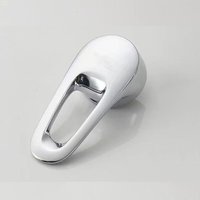 Wasserhahngriffe aus Zinklegierung, Austausch des Wasserhahngriffhebels, Einzelgriffhebel mit Heiß- und Kaltfarbknopf/Anwendbar auf 40-mm-Ventilkern, von SJQKA