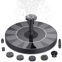 Solar Gartenbrunnen, Gartenbrunnen für den Außenbereich mit 6 Düsen, Solar-Teichpumpe für Teich, Pool und Terrassendekoration von SJQKA