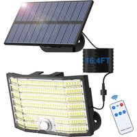 Solar-Wandleuchte für den Außenbereich, 226 LED-Solar-Sicherheitsleuchte, Bewegungsmelder, 3 Modi, geteiltes Solar-Flutlicht, IP65 wasserdicht, mit Solar-Wandleuchte für den Außenbereich, 226 LED-Solar-Sicherheitsleuchte, Bewegungsmelder, 3 Modi, geteiltes Solar-Flutlicht, IP65 wasserdicht, mit von SJQKA