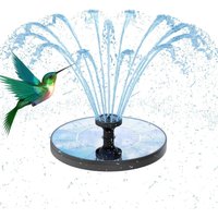 Solarbrunnen mit mehreren Wassersprüheffekten, Solar-Teichpumpe, Solar-Schwimmbrunnenpumpe, geeignet für Gärten, Teiche, Vogelbäder von SJQKA