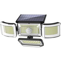 Solarleuchte für den Außenbereich, 3000 lm, 288 LED, Bewegungsmelder, IP65 wasserdichtes Solar-Flutlicht mit 3 Modi für Terrasse, Veranda und Garage, von SJQKA