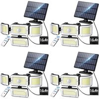 Solarleuchte für den Außenbereich mit Bewegungsmelder, 3500 lm, 288 LEDs, Sicherheitsbeleuchtung mit Fernbedienung, IP67 wasserdichter von SJQKA