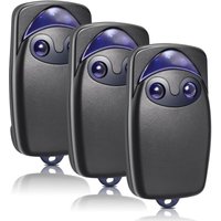3-teilige Garagentor-Fernbedienung, 433,92 MHz, kompatibel mit Flo2r-s, FLOXIR, FLOXIR, FLOX2R, OXYGEN und OX2, 2 Kanäle von SJQKA
