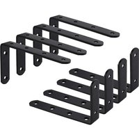 Sjqka - Stück Wandregalhalterung, Wandregalhalterung, L-förmige Halterung, Befestigungshalterung für Regaldekoration, Küche, Schlafzimmer, von SJQKA
