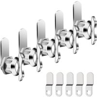Set mit 5 versetzten Nockenschlössern, Drehknopfschloss für Schubladen, Briefkästen, Wohnmobilschränke, 100% Metall-Ersatzschließzylinder für Set mit 5 versetzten Nockenschlössern, Drehknopfschloss für Schubladen, Briefkästen, Wohnmobilschränke, 100% Metall-Ersatzschließzylinder für von SJQKA