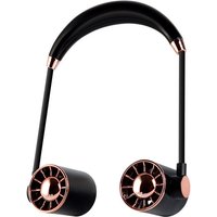 Tragbarer, per USB aufladbarer Nackenventilator, leise, ideal für Reisen, Outdoor-Aktivitäten und das Büro, schwarz Tragbarer, per USB aufladbarer Nackenventilator, leise, ideal für Reisen, Outdoor-Aktivitäten und das Büro, schwarz von SJQKA