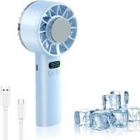 Tragbarer Ventilator, Einstellbare Geschwindigkeit (1-100), Leise, Mit LED-Anzeige, 5200 mAh wiederaufladbarer Akku, Bis zu 12 Stunden Akkulaufzeit, von SJQKA
