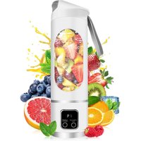 Tragbarer persönlicher elektrischer USB-Entsafter, 500 ml Mini-Mixer, Handmixer für Milchshakes und Smoothies, 12 Klingen, ideal zum Mixen, klein, von SJQKA