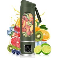 Tragbarer persönlicher elektrischer USB-Entsafter, 500 ml Mini-Mixer, Handmixer für Milchshakes und Smoothies, 12 Klingen, ideal zum Mixen, klein, von SJQKA