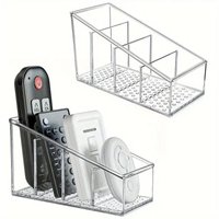 Transparenter Fernbedienungshalter, kleine Aufbewahrungsbox aus Kunststoff für TV-Fernbedienungen, geeignet für den Heimgebrauch, 2er-Pack von SJQKA