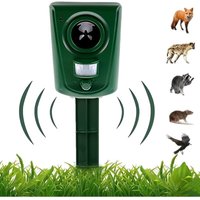 Ultraschall-Katzenabwehrgerät – Batteriebetrieben – Wasserdicht – Bewegungsmelder-Abwehrgerät für den Außenbereich, geeignet für Garten, Hof, Feld, von SJQKA