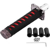 Sjqka - Universeller japanischer Katana-Schaltknauf mit 4 Adaptern, Schwarz und Rot von SJQKA