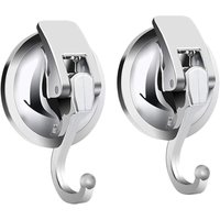 Set aus zwei starken Saugnapfhaken für Handtücher, Wandhaken für Badezimmer, geeignet für Küchenhandtücher, Dusche, Fenster, Glas Set aus zwei starken Saugnapfhaken für Handtücher, Wandhaken für Badezimmer, geeignet für Küchenhandtücher, Dusche, Fenster, Glas von SJQKA